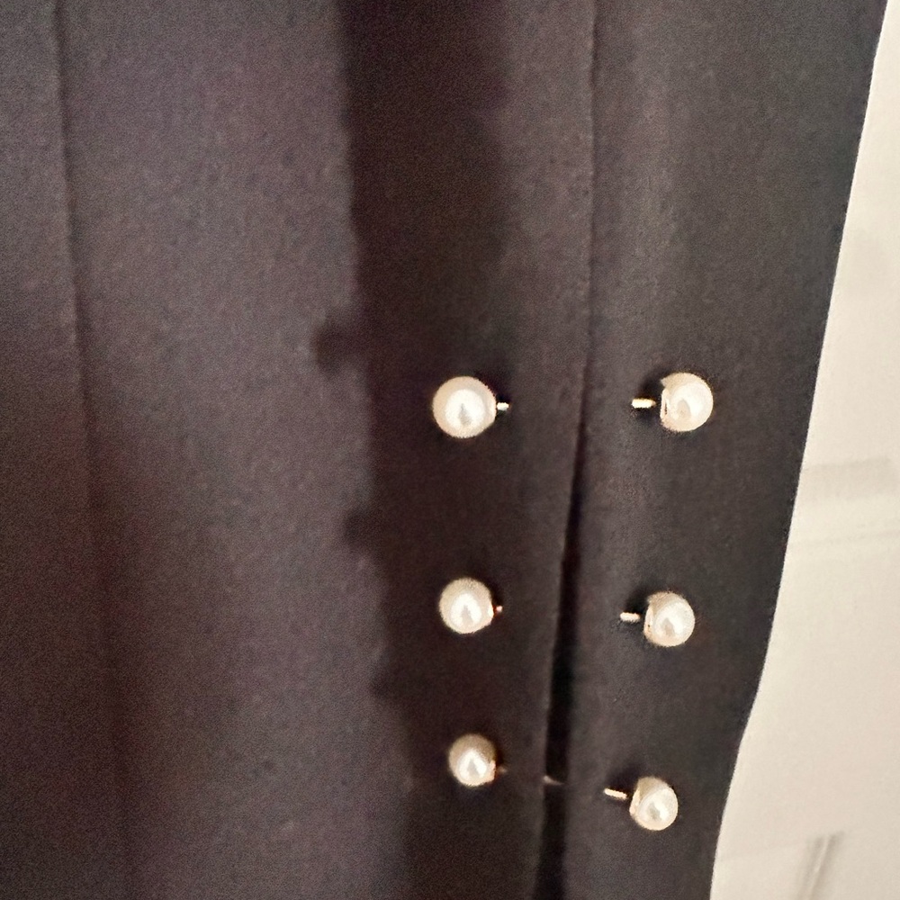 ASOS Black Midi Sheath Dress Halter Cocktail - Picture 4 of 5